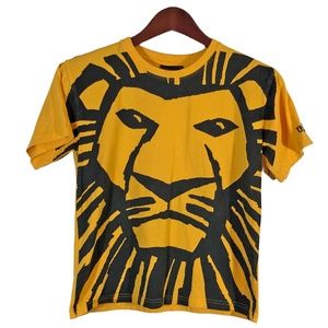 LION KING Disney Yellow Black T shirt Size M (Youth)